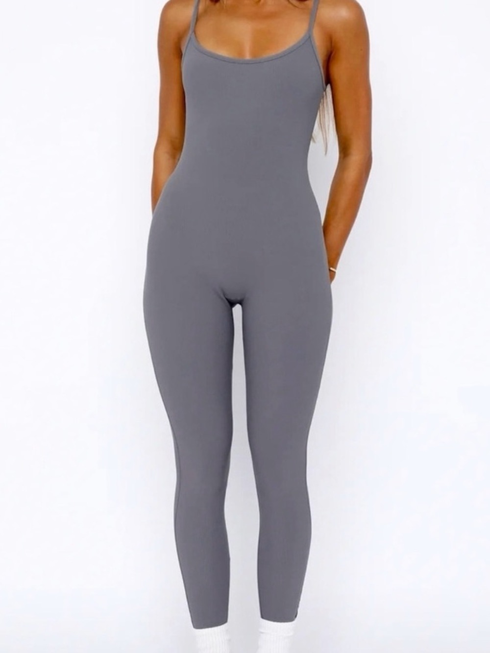 White Fox Active Gray One Piece Size Large